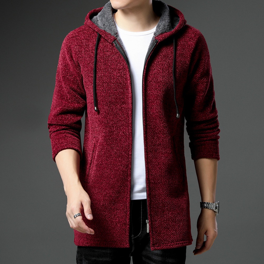 Fleece Hoodie Lined - Новое поступление, вязаный свитер, мужской весенне-осенний