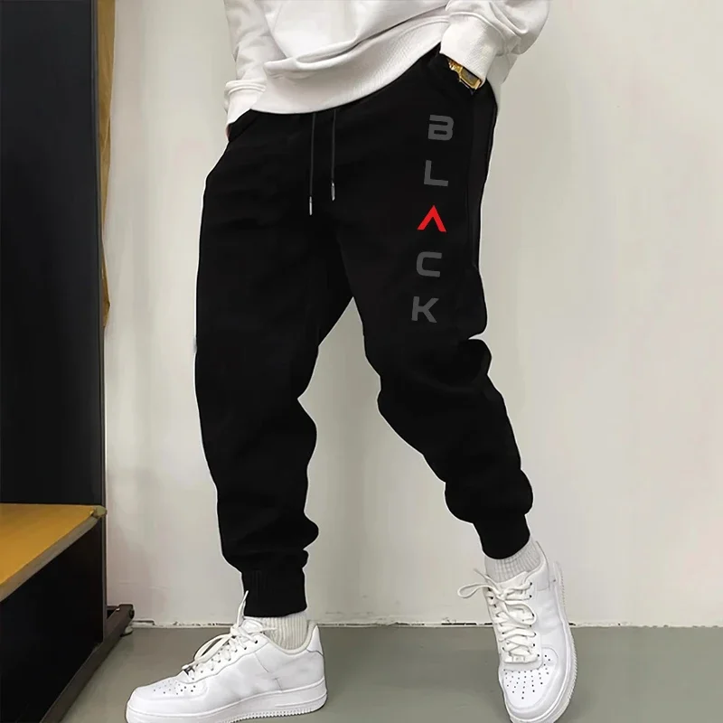 Winter Clothing Men Style - Мужские брюки с черным принтом, осень-зима,