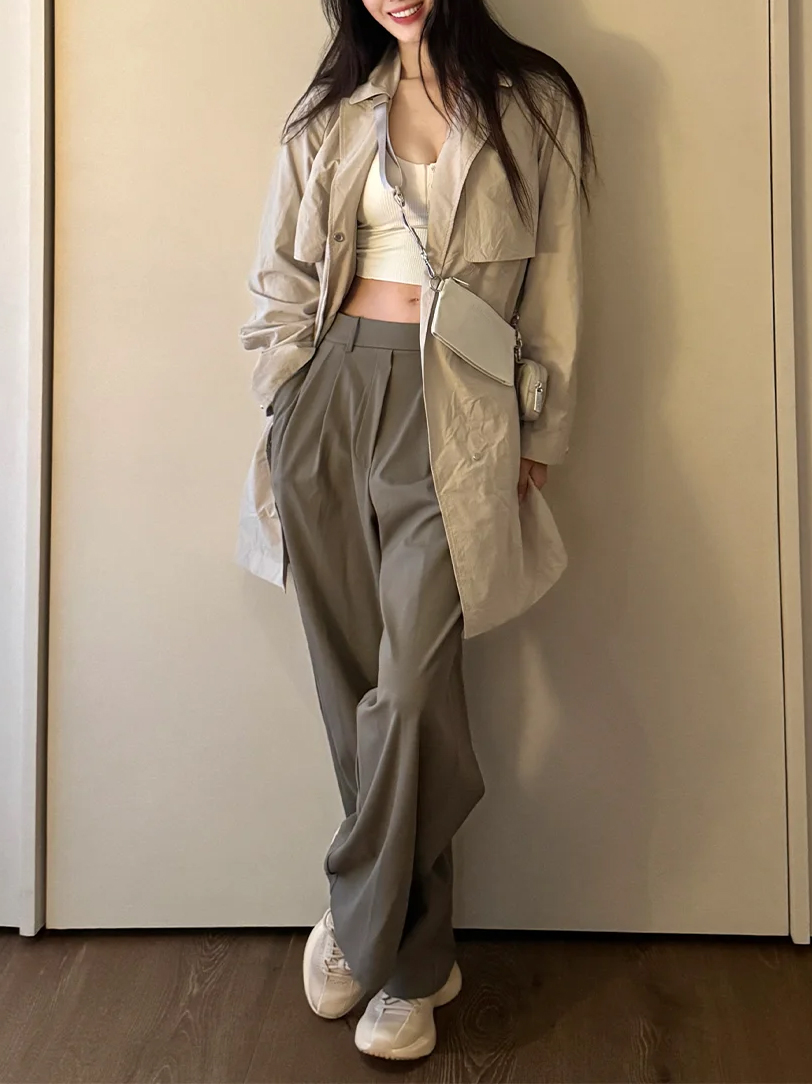 Winter Wear Clothes - Карманные костюмные брюки со складками, приятное