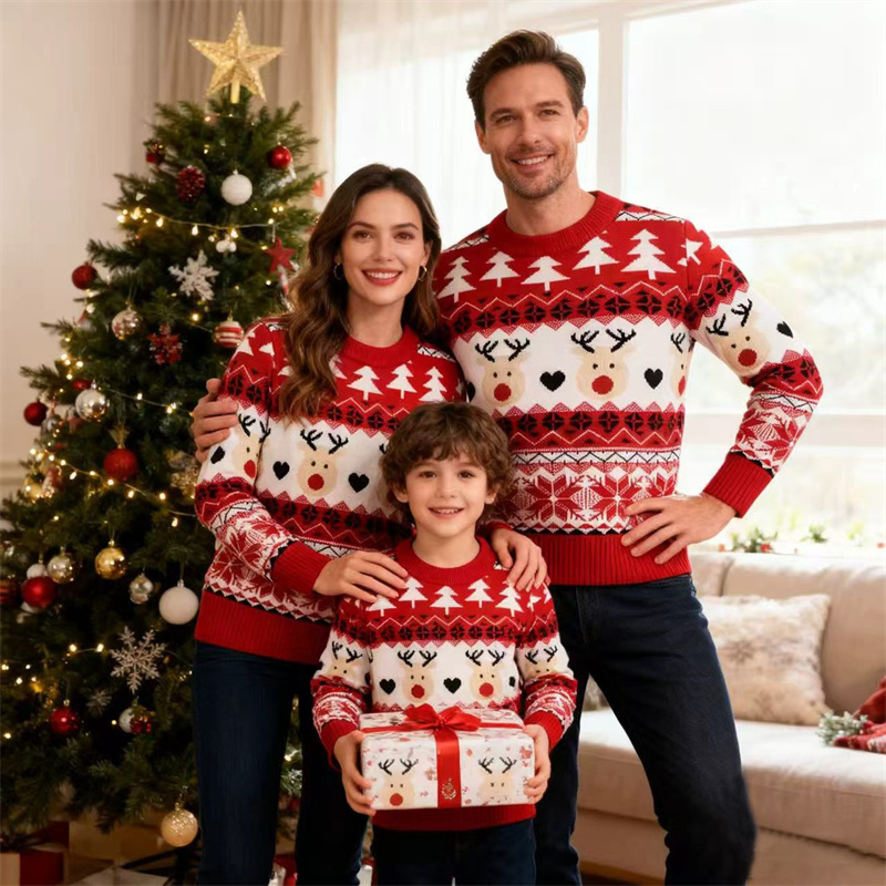 Winter Clothing For Kids - Рождественские семейные свитера, одинаковый пуловер для
