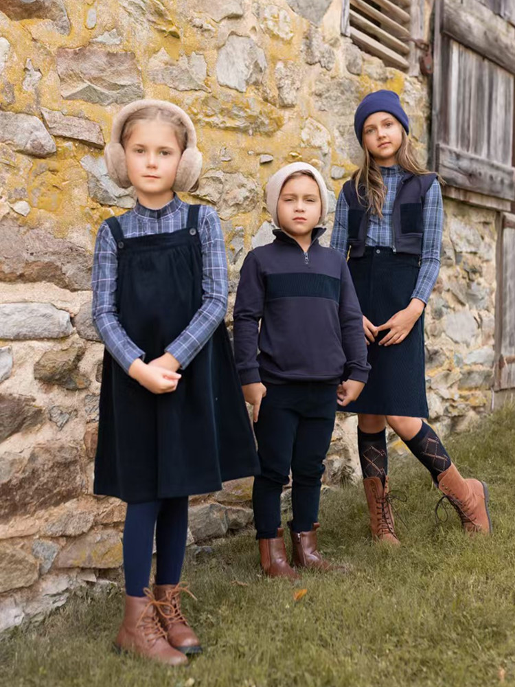Winter Clothing For Kids - AP 2025 AW вельветовая коллекция темно-синего