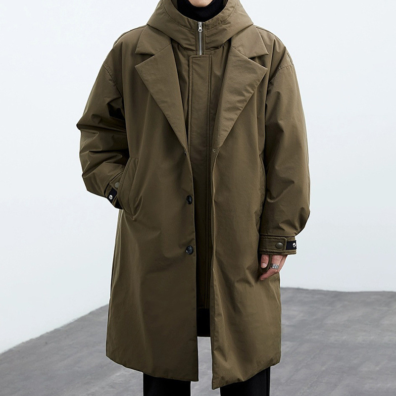 Winter Clothing Looks - Новое зимнее мужское модное пальто средней