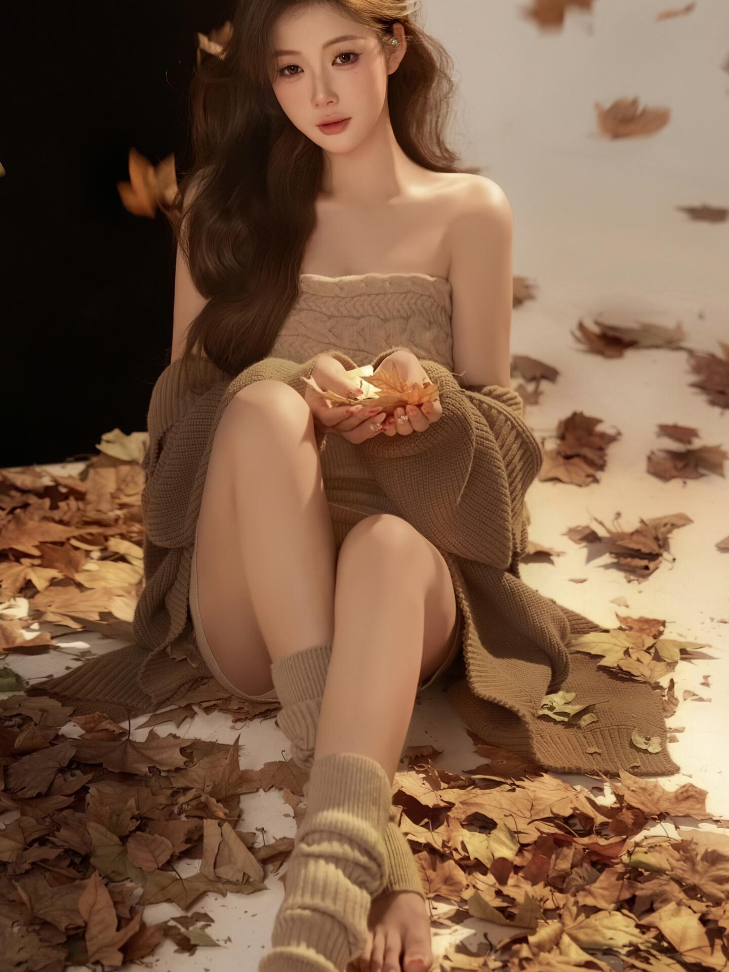 Осенне-зимний коричневый вязан – обзор и цена Winter Clothing Photo