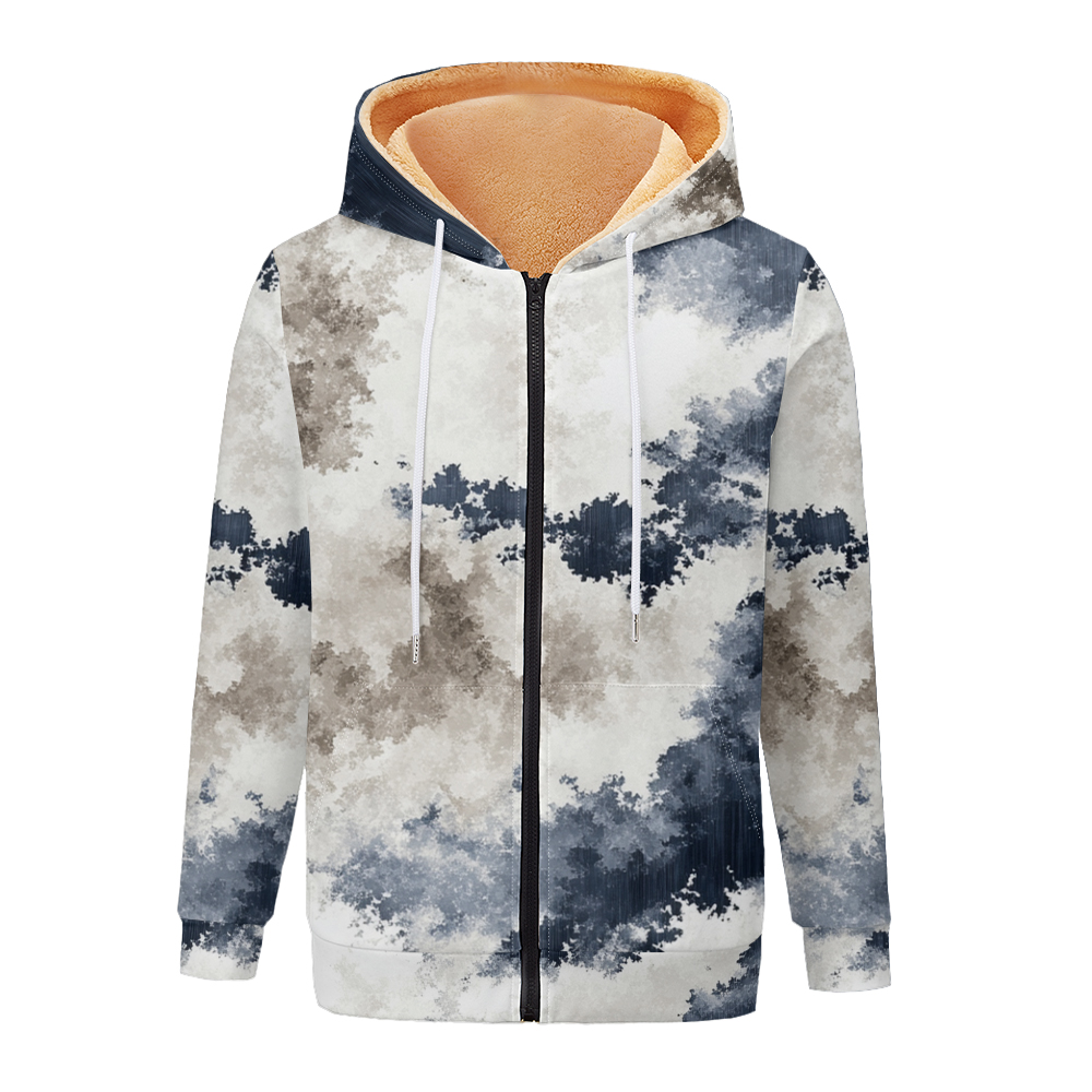 Женская куртка с акварельным г – обзор и цена Fleece Hoodie Lined