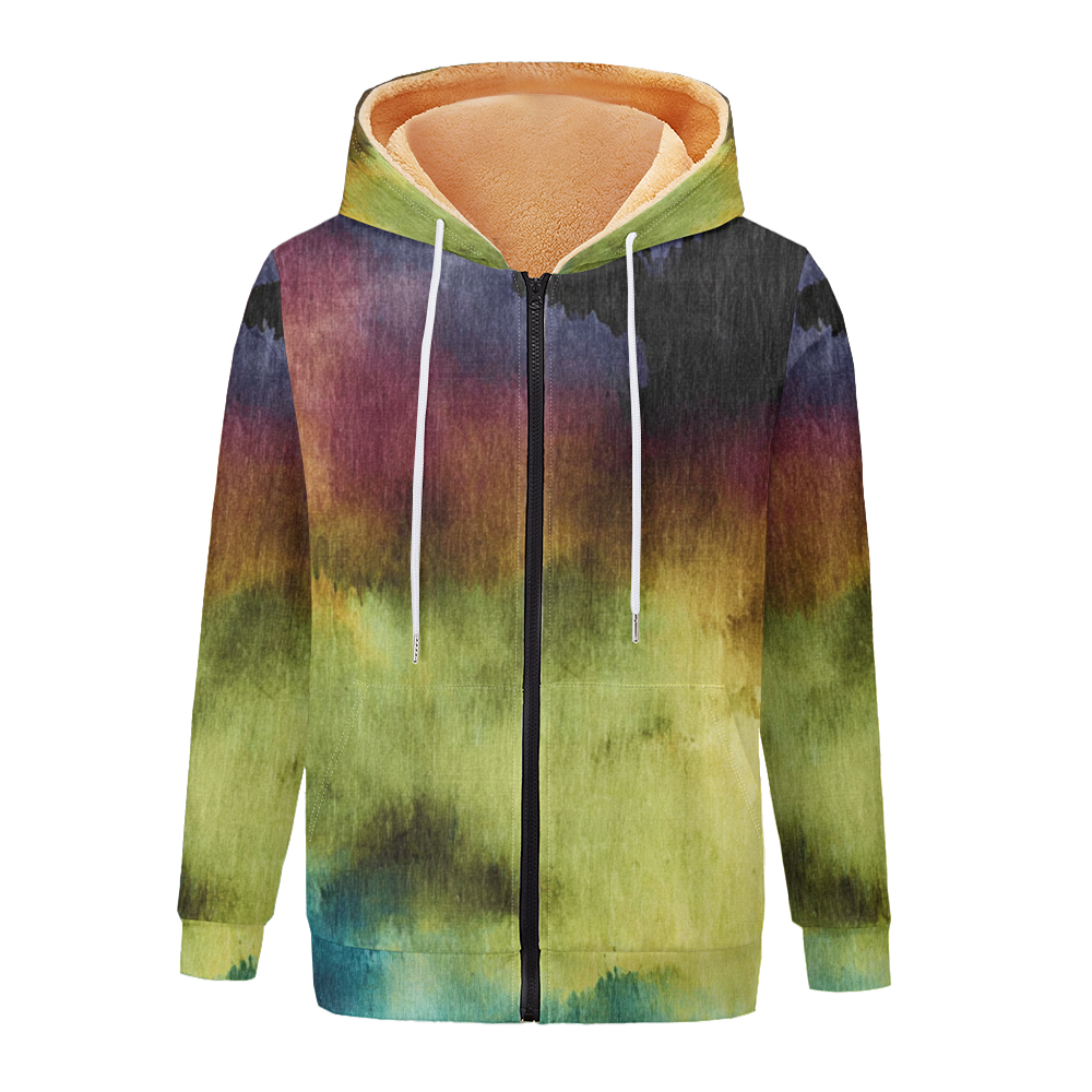 Женская куртка с акварельным г – обзор и цена Fleece Hoodie Lined